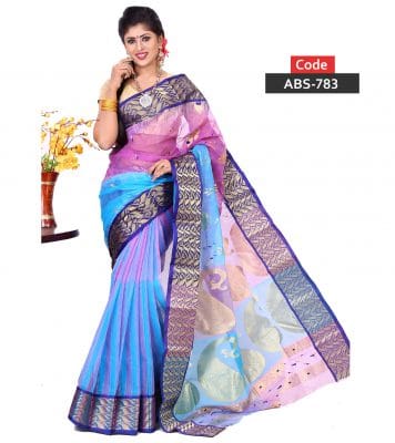 Half Silk Jamdani Saree (ABS-783)
