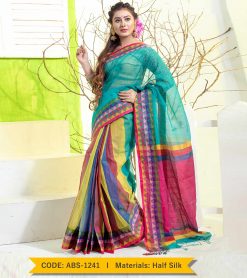 Tangail Half Silk Saree (ABS-1241)