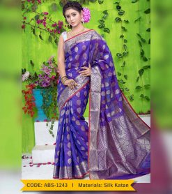 Tangail  Silk Katan Saree (ABS-1243)