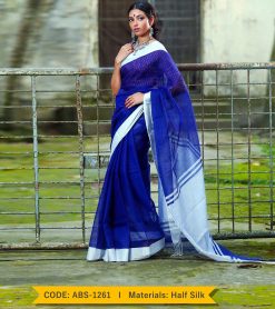 Tangail Half Silk Saree (ABS-1261)