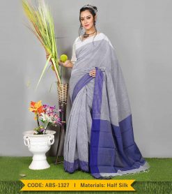 Tangail Half Silk Saree (ABS-1327)
