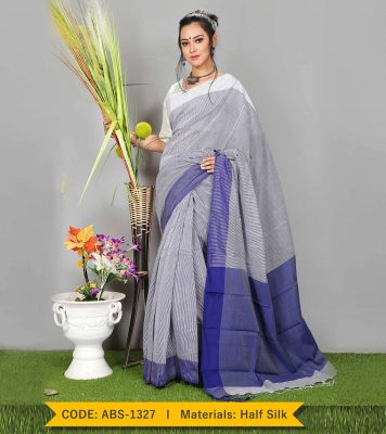 Tangail Half Silk Saree (ABS-1327)