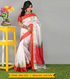 Tangail Half Silk Saree (ABS-1331)