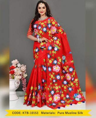 pure muslin silk,with hand paint(KTB-10153)