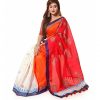 Half Silk Hand Print Saree (KTB-1112)