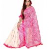 Half Silk Hand Print Saree (KTB-1115)