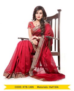 Half Silk  Saree (KTB-1409)