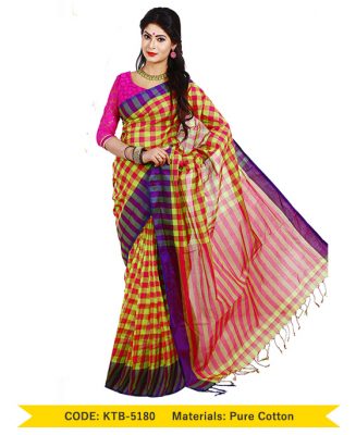Pure Cotton Saree(KTB-5180)