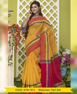Half Silk Saree(KTB-7071)