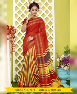 Half Silk Saree(KTB-7073)