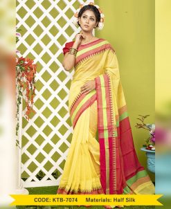 Half Silk Saree(KTB-7074)