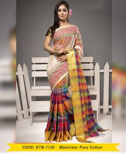Pure Cotton Saree (KTB-7140)