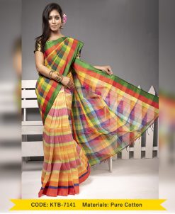 Pure Cotton Saree (KTB-7141)