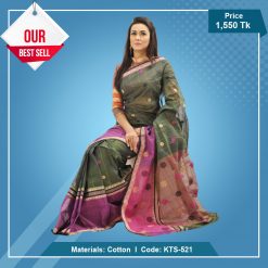 Tangail Pure Cotton Saree (KTS-521)