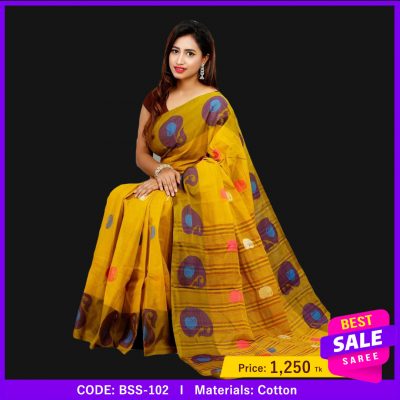 Tangail Pure Cotton Saree (BSS-102)