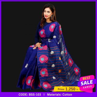 Tangail Pure Cotton Saree (BSS-103)