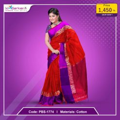 Tangail Pure Cotton Saree (PBS-1774)