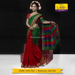 Tangail Half Silk Saree (KTB-7021)