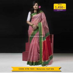Tangail Half Silk Saree (KTB-7025)