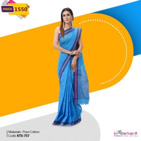 Tangail Pure Cotton Saree (KTS-757)