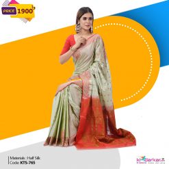 Tangail Half Silk Saree (KTS-765)