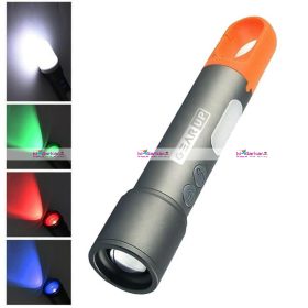 GearUP K57 Multifunctional Rechargeable Torch, Zoomable LED Flashlight