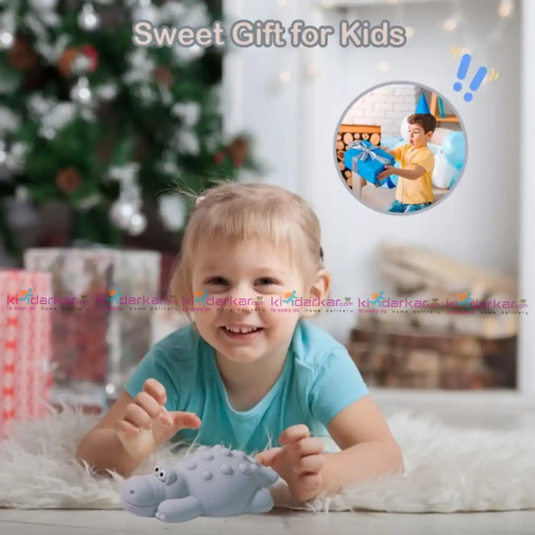 “7 Color Crocodile Shape Silicone Night Light Toy for Kids”