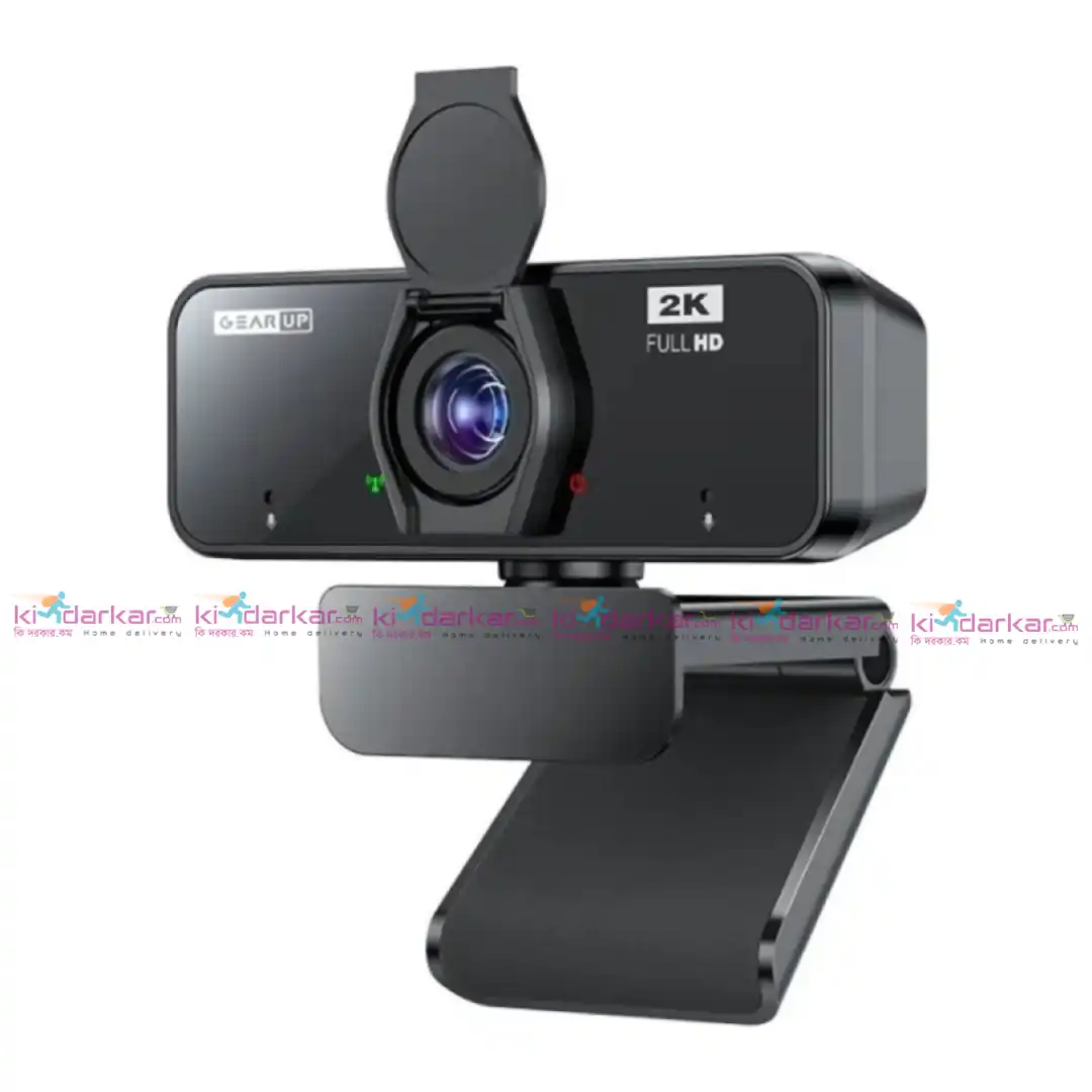 GearUP K450 Webcam – 2K HD USB with Privacy Cover