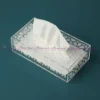 Transparent Acrylic Tissue Box Holder – Clear Modern Tissue Organizer for Home and Office