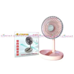 “JYSUPER JY-2215 folding rechargeable fan with LED light – random colour”