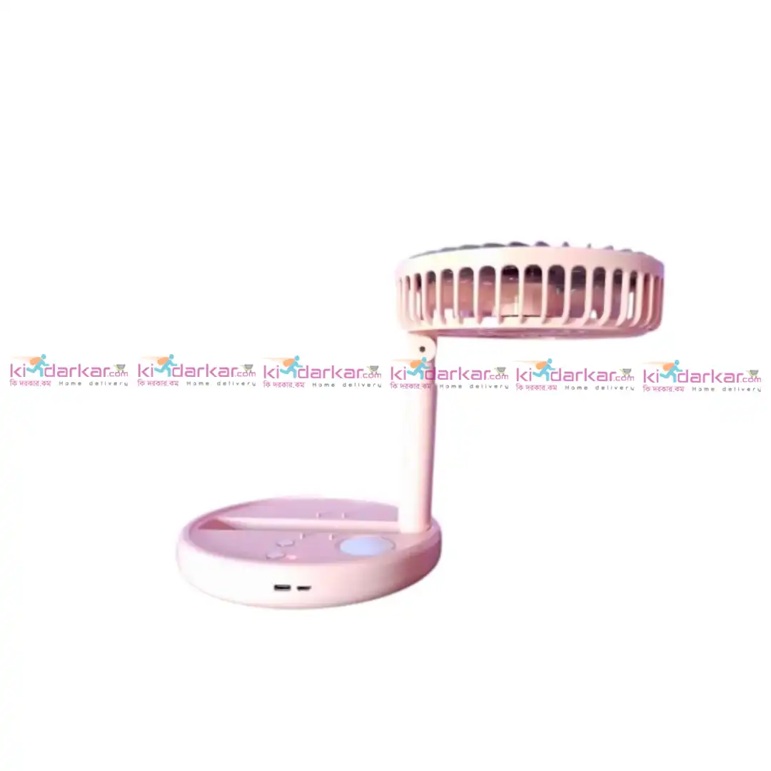 “JYSUPER JY-2215 folding rechargeable fan with LED light – random colour” “JYSUPER JY-2215 folding rechargeable fan with LED light – random colour”