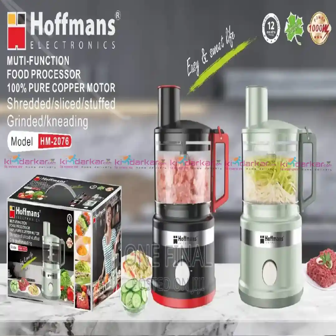 “Hoffmans HM-2076 Electric Food Processor 1000W Stainless Steel Multi-Function” “Hoffmans HM-2076 Electric Food Processor 1000W Stainless Steel Multi-Function”