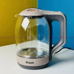 Kiam Electric Kettle BL002 1.8 liter with automatic shut off and overheat protection placed on kitchen counter.