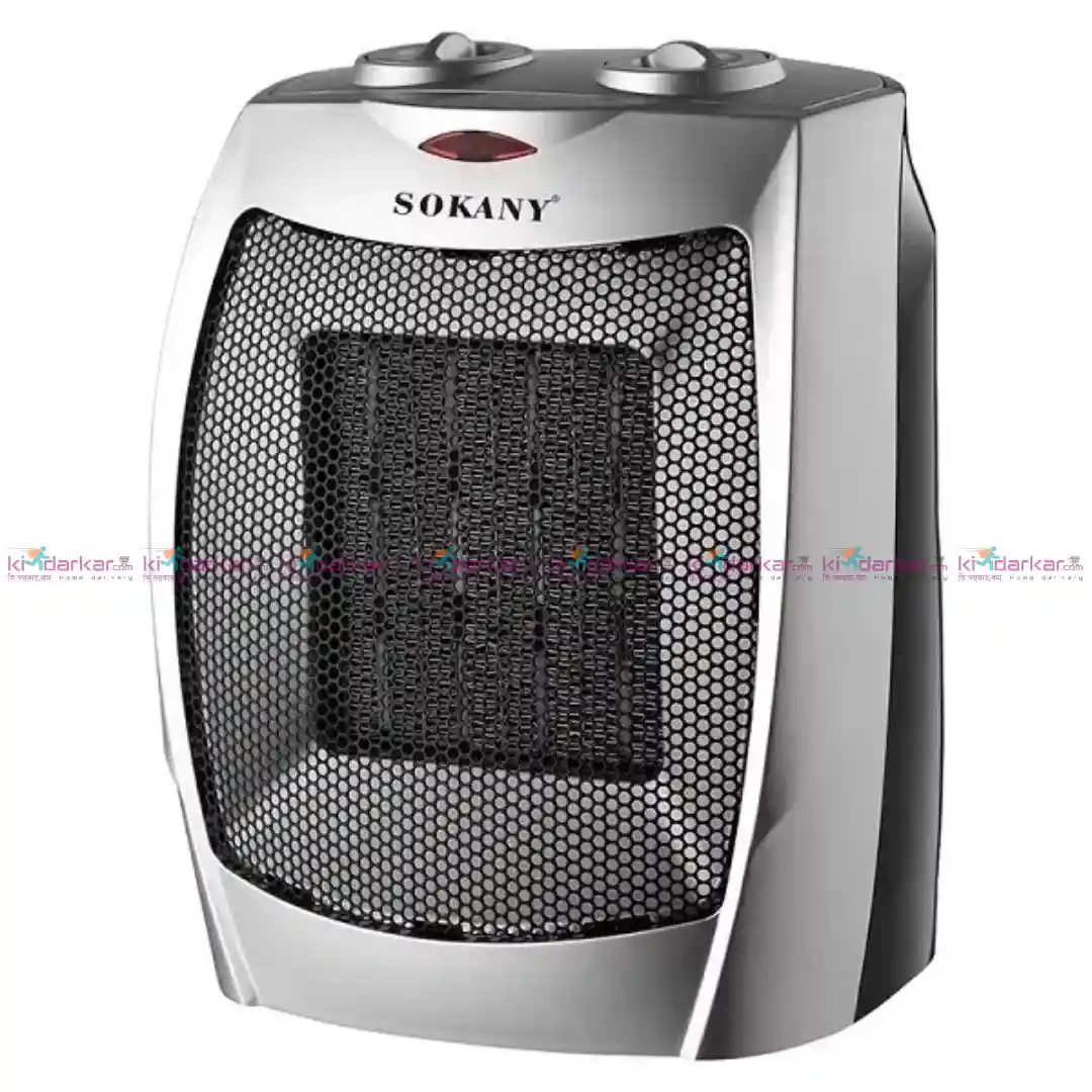 Sokany SK-1653 electric room heater placed indoors, compact design heater for home and office use. Sokany SK-1653 electric room heater placed indoors, compact design heater for home and office use.