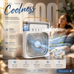 GearUP Air Cooler Fan With Mist Flow – White Color